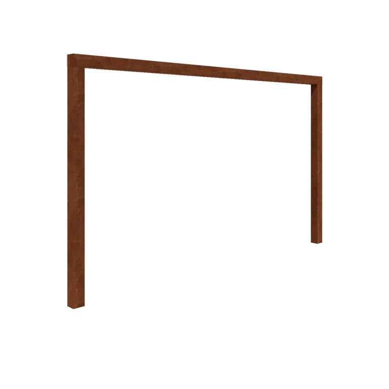 Corten jeklena pergola - Raven - 400 x 230 cm - Brez betonskega podstavka