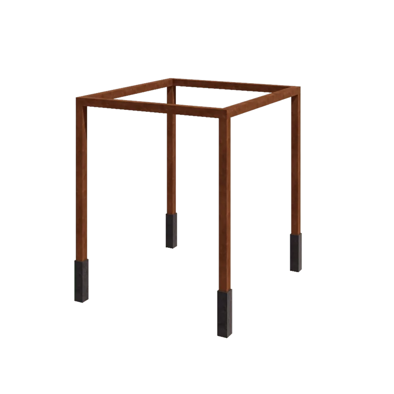 Corten jeklena pergola - Kvadrat - 274 x 250 x 230 cm - Z betonskim podstavkom