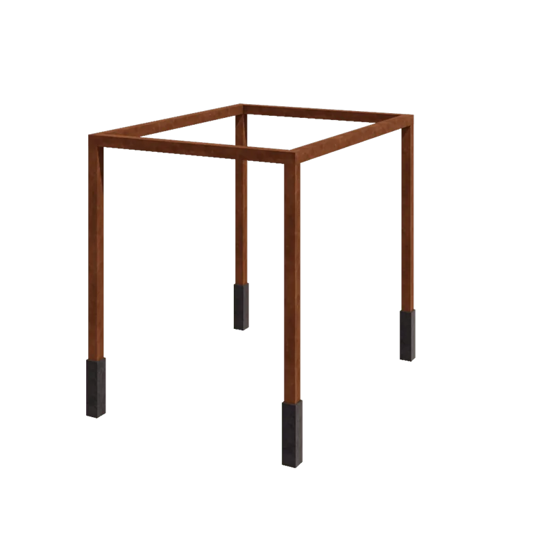 Corten jeklena pergola - Pravokotnik - 324 x 250 x 230 cm - Z betonskim podstavkom