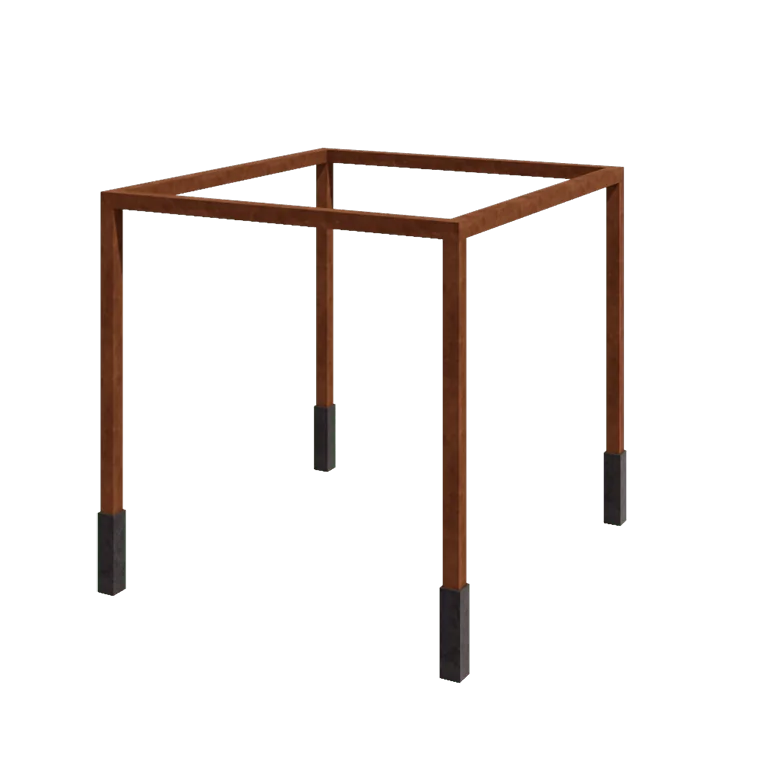 Corten jeklena pergola - Kvadrat - 324 x 300 x 230 cm - Z betonskim podstavkom