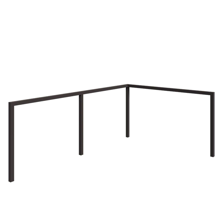 Jeklena pergola - Kot - 600 x 412 x 230 cm - RAL7016 mat (antracitno siva) - Brez betonskega podstavka