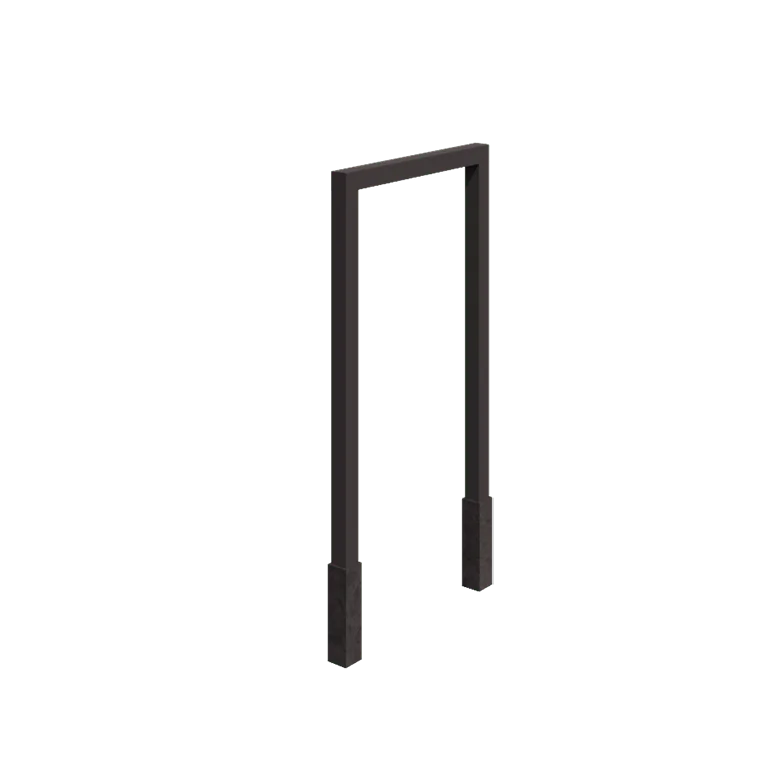 Jeklena pergola - Raven - 150 x 230 cm - RAL7016 mat (antracitno siva) - Z betonskim podstavkom
