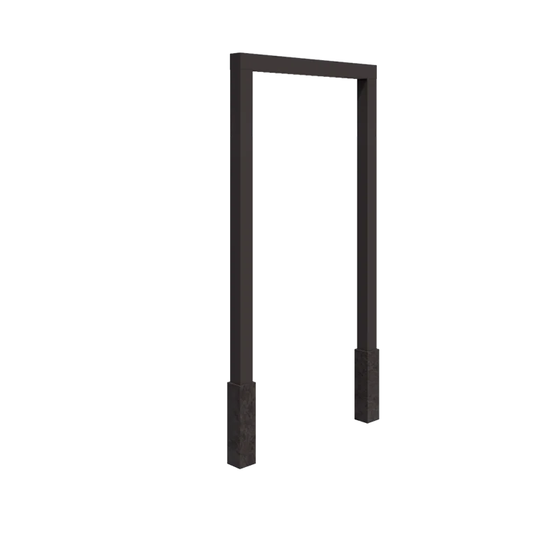 Jeklena pergola - Raven - 150 x 230 cm - Druga RAL barva - Z betonskim podstavkom