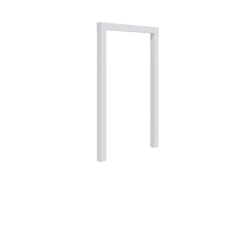 Jeklena pergola - Raven - 150 x 230 cm - RAL9010 mat (bela) - Brez betonskega podstavka