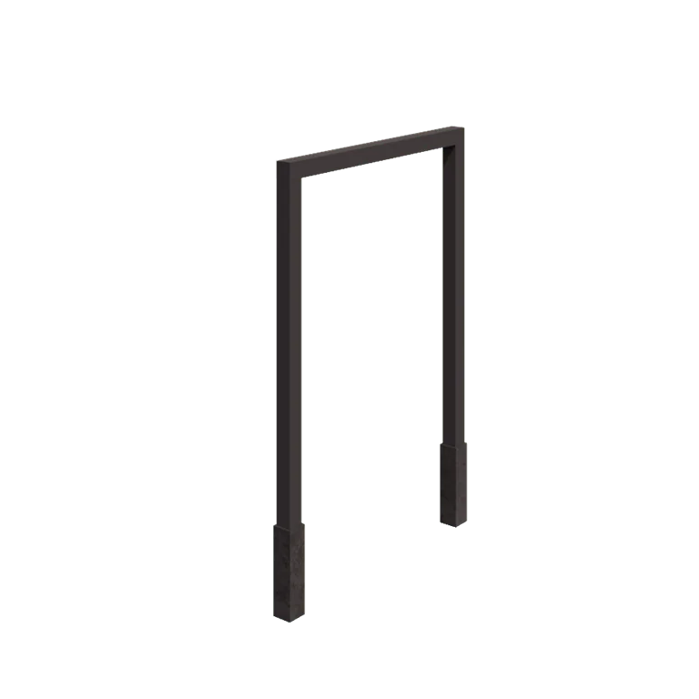 Jeklena pergola - Raven - 200 x 230 cm - RAL7016 mat (antracitno siva) - Z betonskim podstavkom
