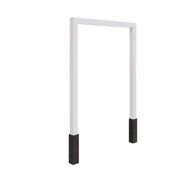 Jeklena pergola - Raven - 200 x 230 cm - RAL9010 mat (bela) - Z betonskim podstavkom