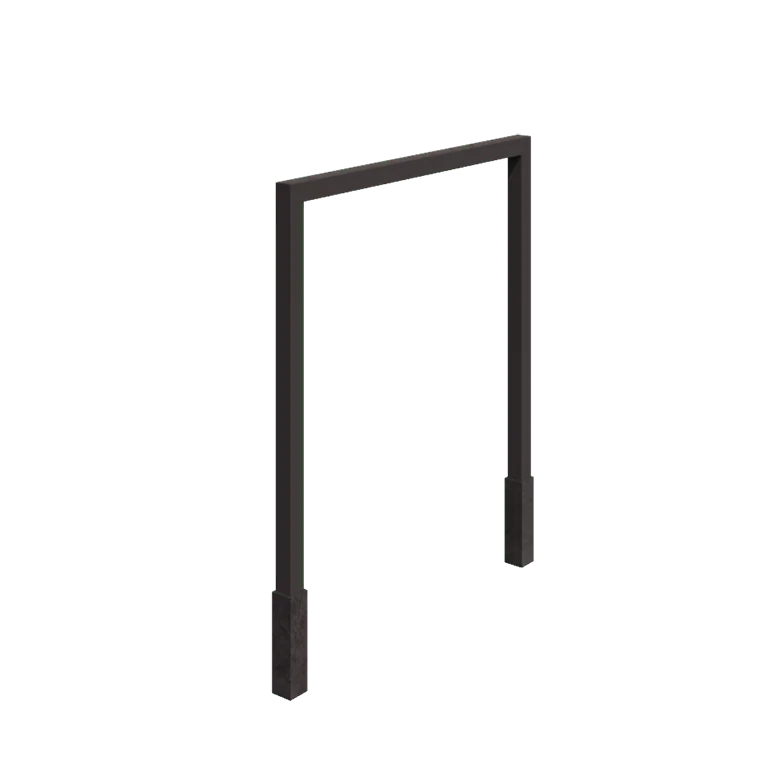 Jeklena pergola - Raven - 250 x 230 cm - RAL7016 mat (antracitno siva) - Z betonskim podstavkom