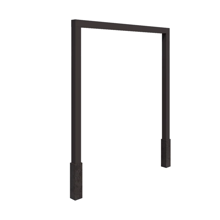 Jeklena pergola - Raven - 250 x 230 cm - Druga RAL barva - Z betonskim podstavkom