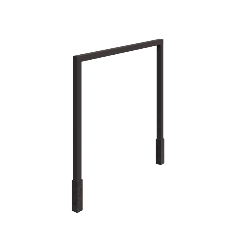 Jeklena pergola - Raven - 300 x 230 cm - RAL7016 mat (antracitno siva) - Z betonskim podstavkom