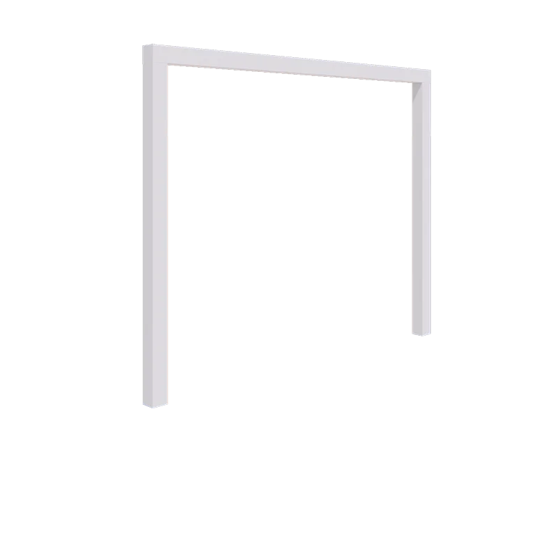 Jeklena pergola - Raven - 300 x 230 cm - RAL9010 mat (bela) - Brez betonskega podstavka