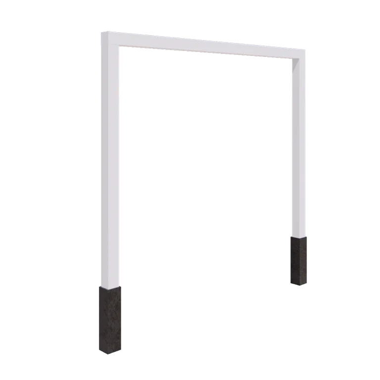 Jeklena pergola - Raven - 300 x 230 cm - RAL9010 mat (bela) - Z betonskim podstavkom