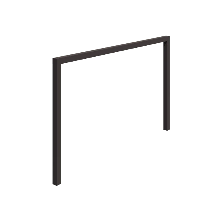 Jeklena pergola - Raven - 400 x 230 cm - RAL7016 mat (antracitno siva) - Brez betonskega podstavka
