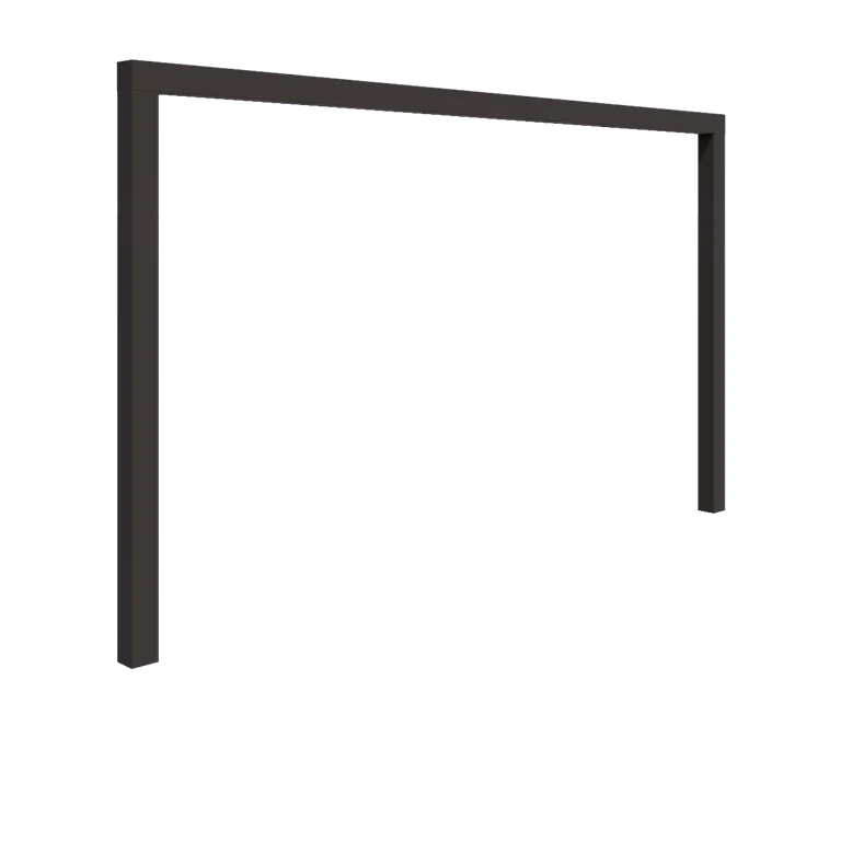 Jeklena pergola - Raven - 400 x 230 cm - Druga RAL barva - Brez betonskega podstavka