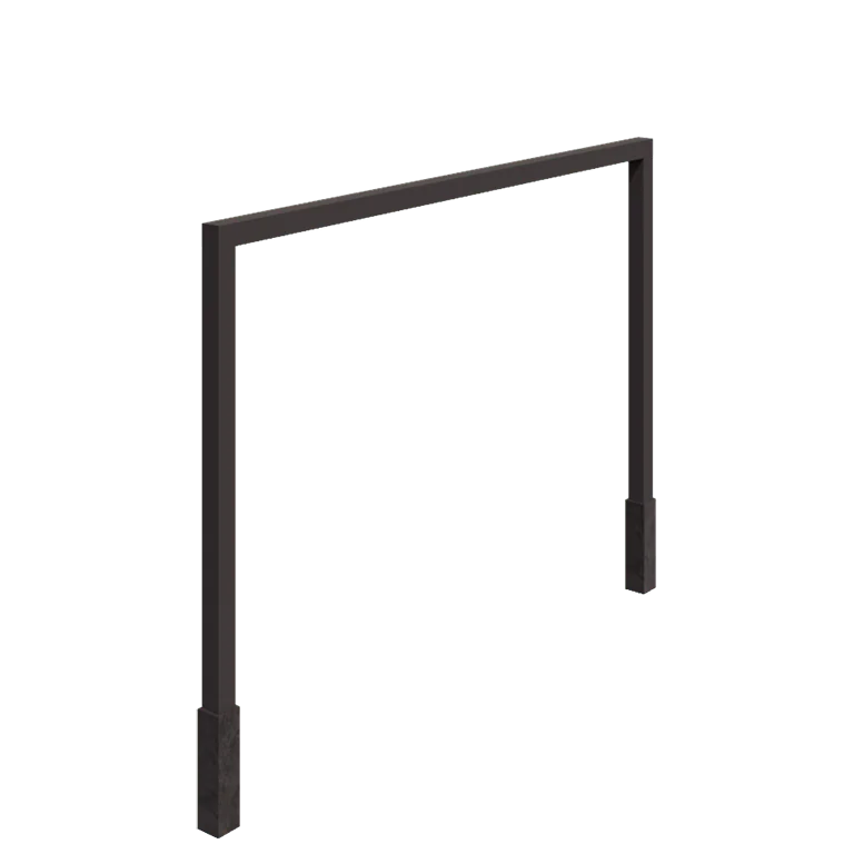 Jeklena pergola - Raven - 400 x 230 cm - RAL7016 mat (antracitno siva) - Z betonskim podstavkom