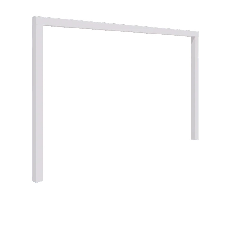 Jeklena pergola - Raven - 400 x 230 cm - RAL9010 mat (bela) - Brez betonskega podstavka