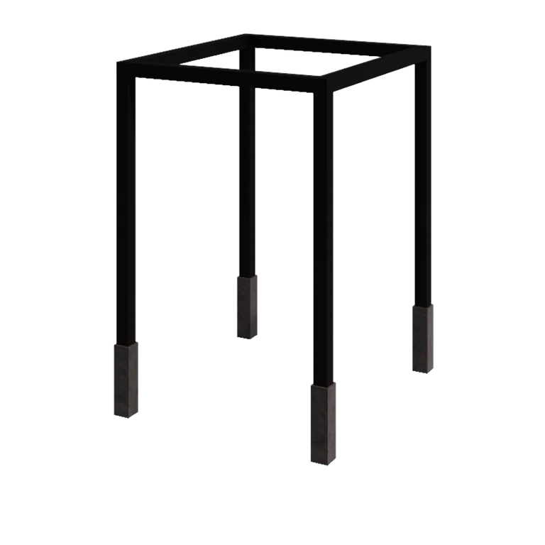 Jeklena pergola - Kvadrat - 224 x 200 x 230 cm - RAL9005 mat (črna) - Z betonskim podstavkom