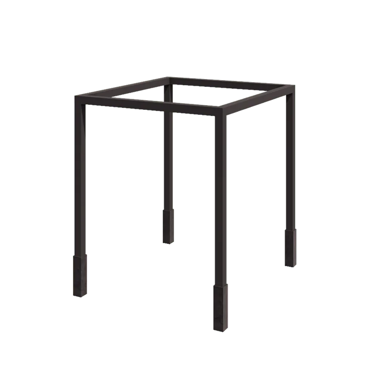 Jeklena pergola - Kvadrat - 274 x 250 x 230 cm - RAL7016 mat (antracitno siva) - Z betonskim podstavkom