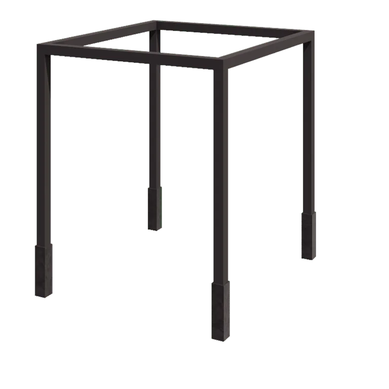 Jeklena pergola - Kvadrat - 274 x 250 x 230 cm - Druga RAL barva - Z betonskim podstavkom