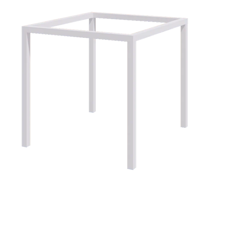 Jeklena pergola - Kvadrat - 274 x 250 x 230 cm - RAL9010 mat (bela) - Brez betonskega podstavka