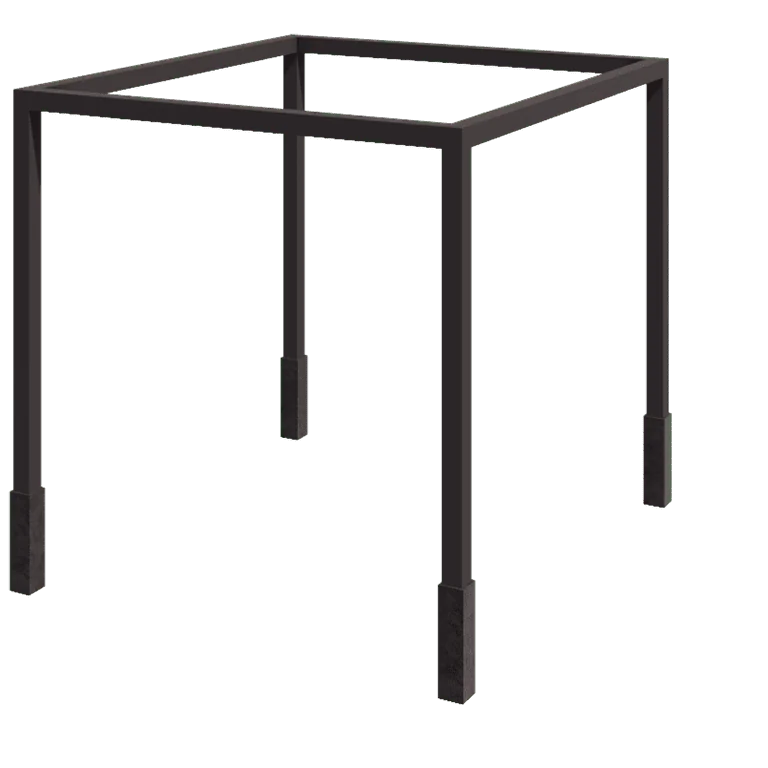 Jeklena pergola - Kvadrat - 324 x 250 x 230 cm - Druga RAL barva - Z betonskim podstavkom