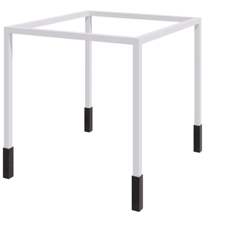 Jeklena pergola - Kvadrat - 324 x 300 x 230 cm - RAL9010 mat (bela) - Z betonskim podstavkom