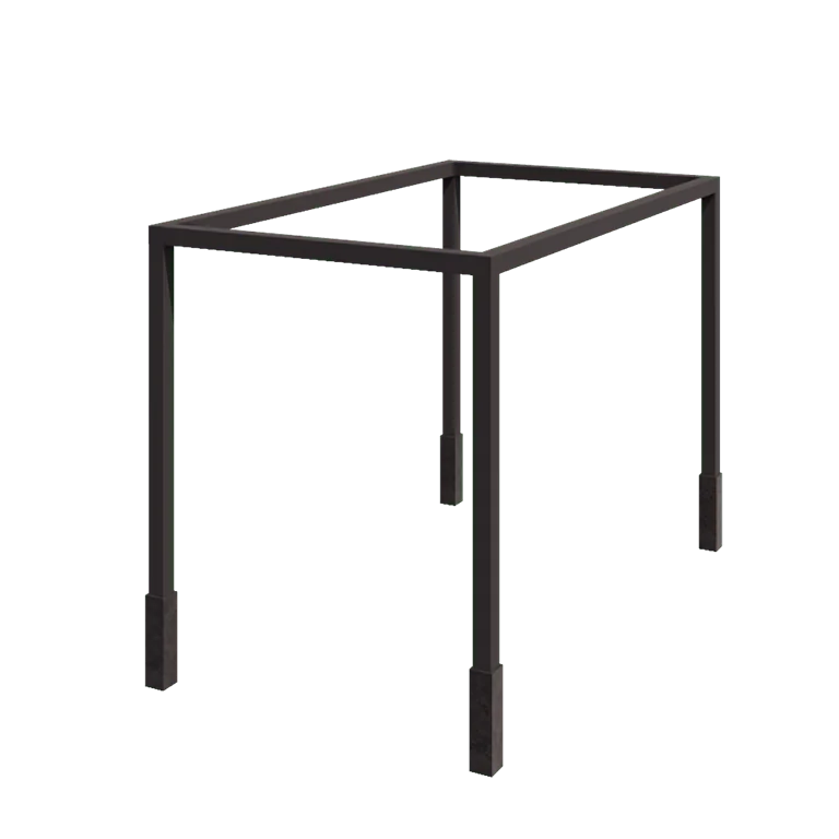 Jeklena pergola - Pravokotnik - 424 x 250 x 230 cm - RAL7016 mat (antracitno siva) - Z betonskim podstavkom