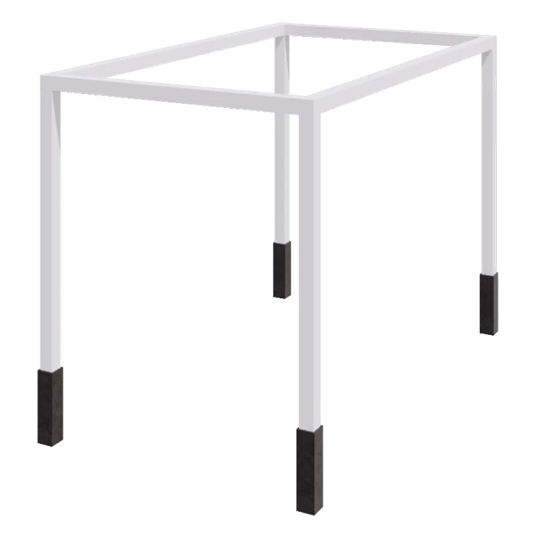 Jeklena pergola - Pravokotnik - 424 x 250 x 230 cm - RAL9010 mat (bela) - Z betonskim podstavkom