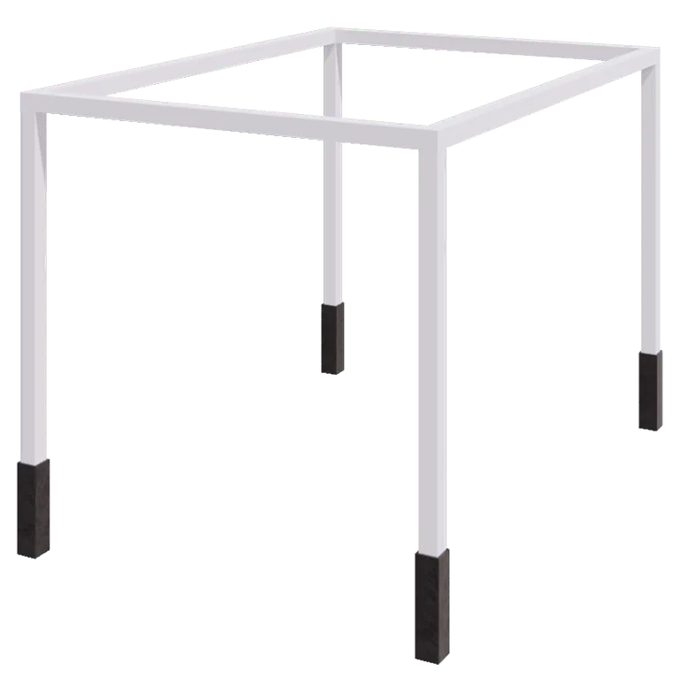 Jeklena pergola - Pravokotnik - 424 x 300 x 230 cm - RAL9010 mat (bela) - Z betonskim podstavkom