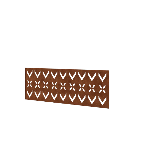 Corten jeklena ograja H - Panel V - 120 x 47,5 cm
