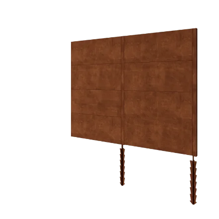 Corten jeklena ograja H4 - Celoten komplet - 252 x 6 x 190 cm