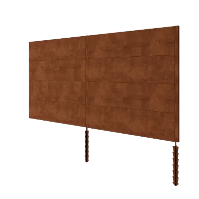 Corten jeklena ograja H4 - Celoten komplet - 372 x 6 x 190 cm