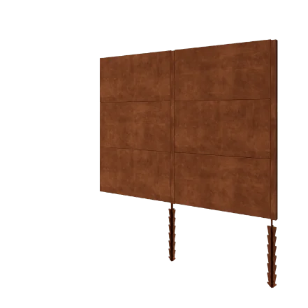 Corten jeklena ograja H3 - Celoten komplet - 252 x 6 x 190 cm