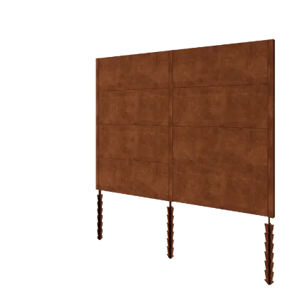 Corten jeklena ograja H4 - Celoten komplet - 258 x 6 x 190 cm