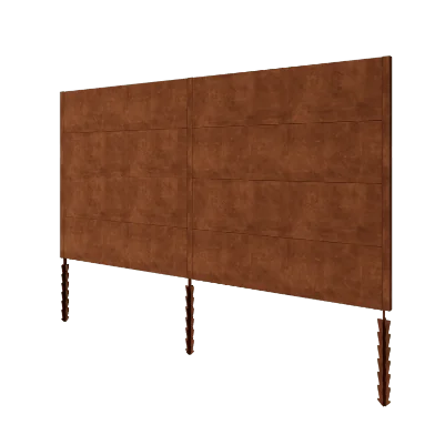 Corten jeklena ograja H4 - Celoten komplet - 378 x 6 x 190 cm