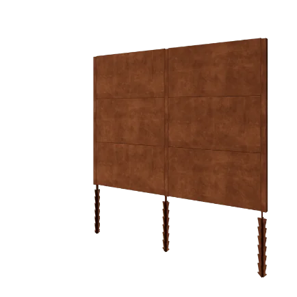 Corten jeklena ograja H3 - Celoten komplet - 258 x 6 x 190 cm