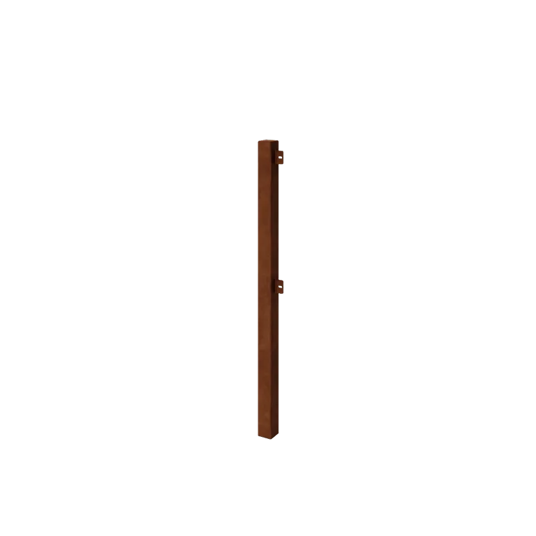 Corten jeklena okrasna ograja - Kotni steber - 110 cm