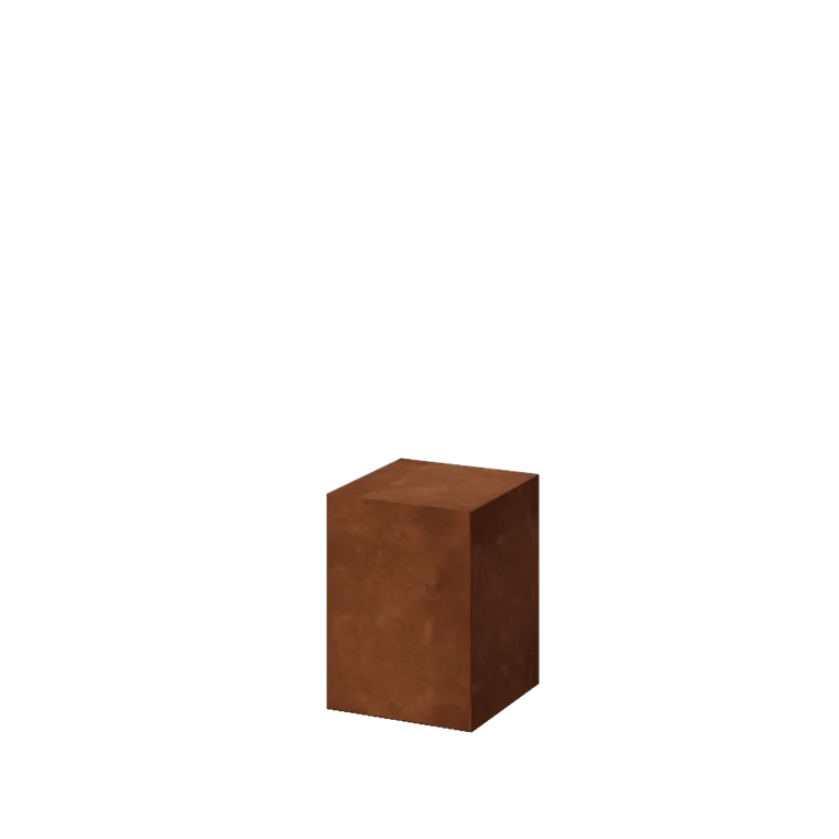 Corten jekleni podstavek - Ohio - 30 x 30 x 40 cm