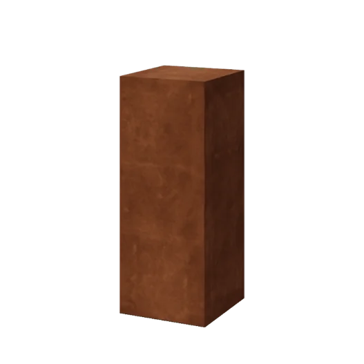 Corten jekleni podstavek - Ohio - 40 x 40 x 100 cm