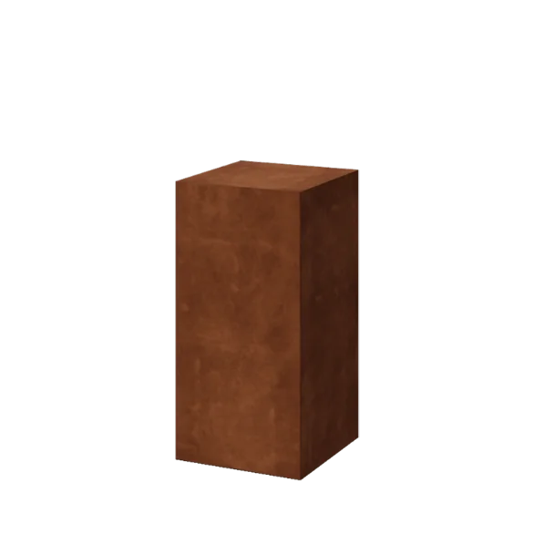 Corten jekleni podstavek - Ohio - 40 x 40 x 80 cm