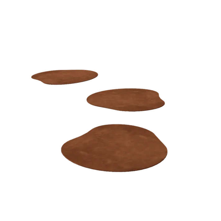 Corten jeklena stopna plošča - Organski - 40 x 40 cm