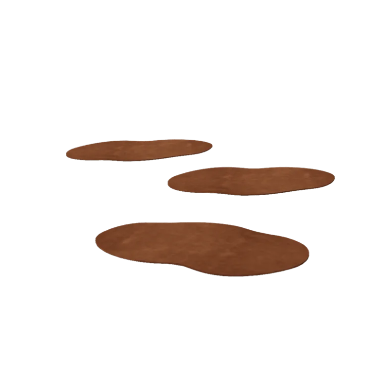 Corten jeklena stopna plošča - Organski - 50 x 25 cm