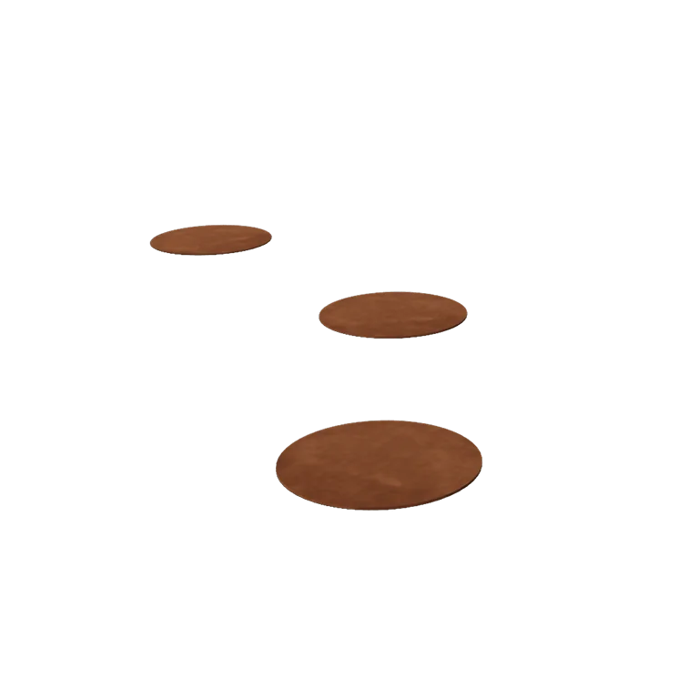 Corten jeklena stopna plošča - Okrogel - 25 cm