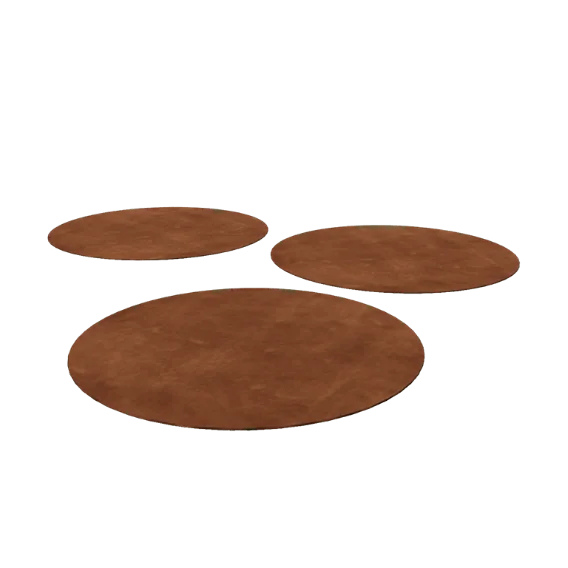 Corten jeklena stopna plošča - Okrogel - 75 cm