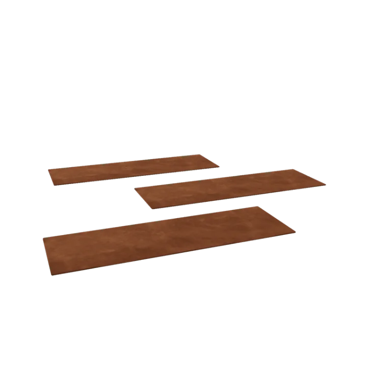 Corten jeklena stopna plošča - Pravokotnik - 75 x 25 cm