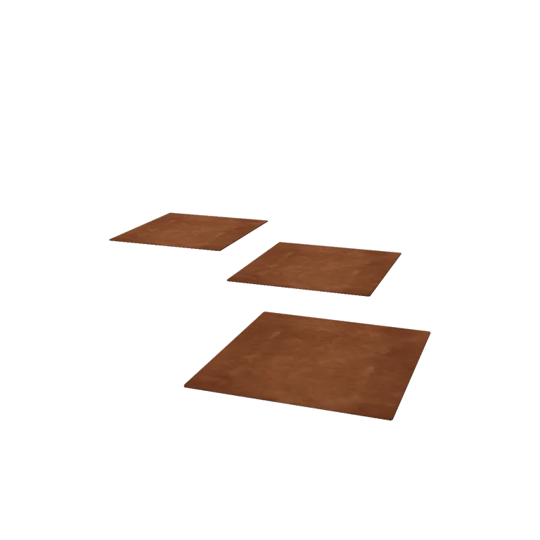 Corten jeklena stopna plošča - Kvadrat - 40 x 40 cm