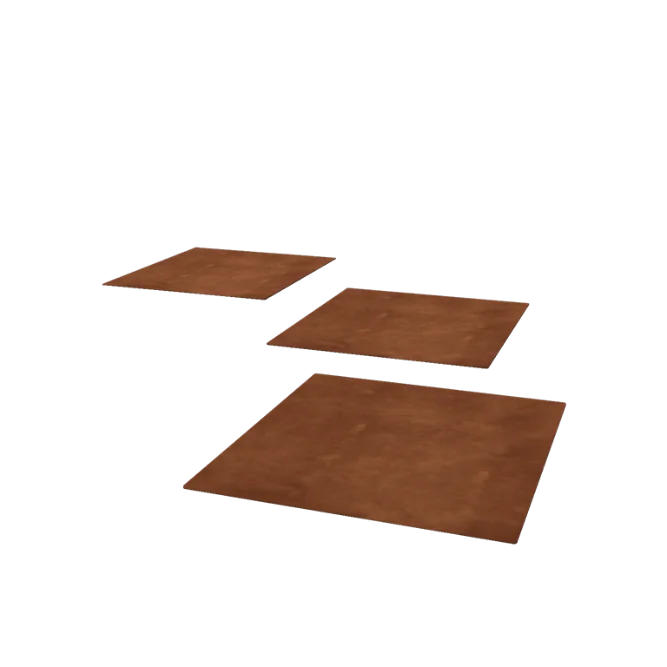Corten jeklena stopna plošča - Kvadrat - 50 x 50 cm