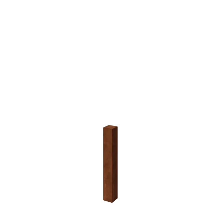 Corten jekleni ograjni stebriček - 12 x 12 x 80 cm