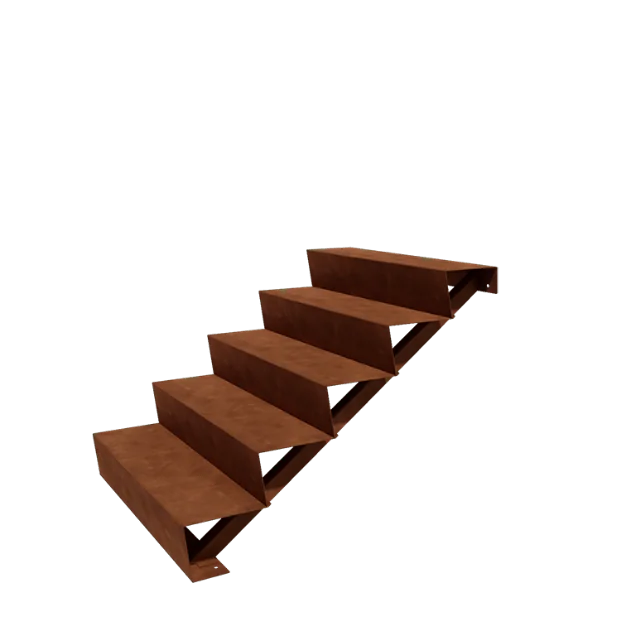 Corten jeklene vrtne stopnice - 5-stopnja - 120 x 100 x 85 cm