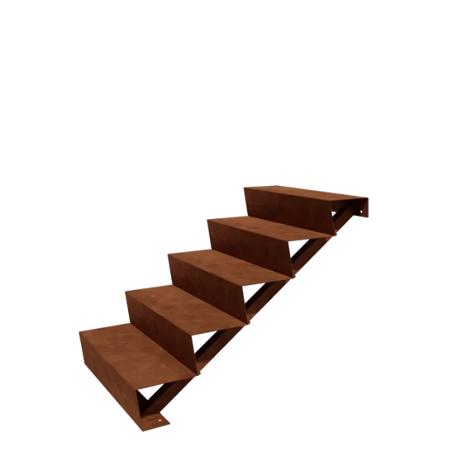 Corten jeklene vrtne stopnice - 5-stopnja - 120 x 80 x 85 cm