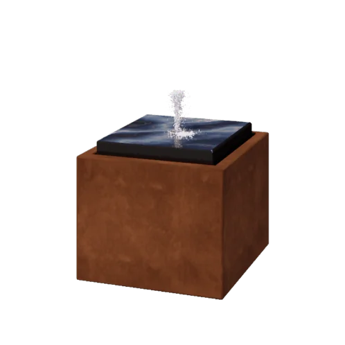 Corten jeklena fontana - Orin - 50 x 50 x 40 cm - Brez LED-osvetlitve